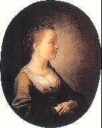 DOU, Gerrit Portrait of a Young Woman oil painting reproduction